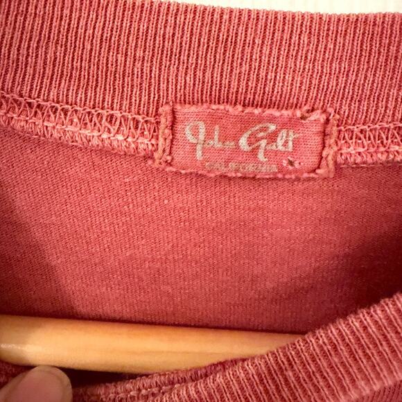 Sag Harbor Boat Graphic Long Sleeve Shirt Red Crewneck Italy John Galt One Size - Picture 3 of 7